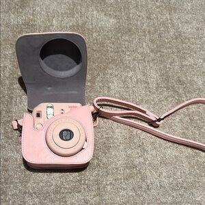 Pink Instax Camera with Case